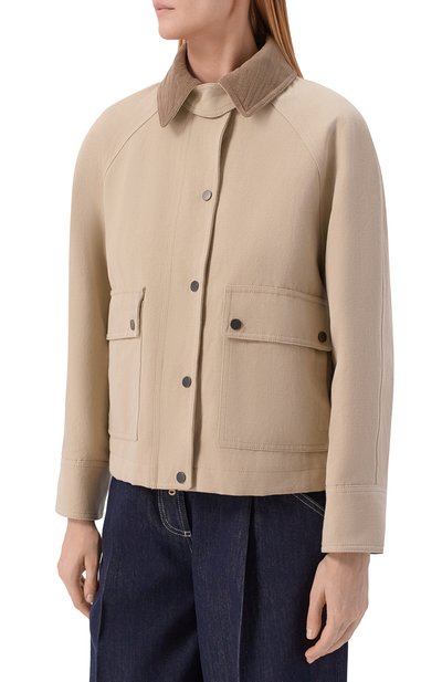 Куртка из хлопка и льна BRUNELLO CUCINELLI, арт. ML5957769, фото 3