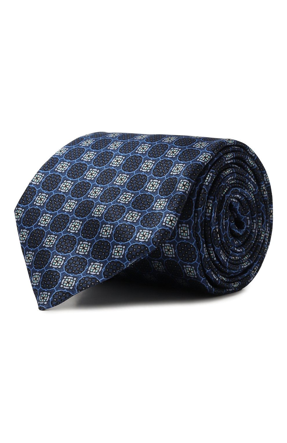 Шелковый галстук CANALI темно-синего цвета по цене 19950 руб., арт. 18/HS03950, фото 1 Шелковый галстук CANALI, арт. 18/HS03950, фото 1