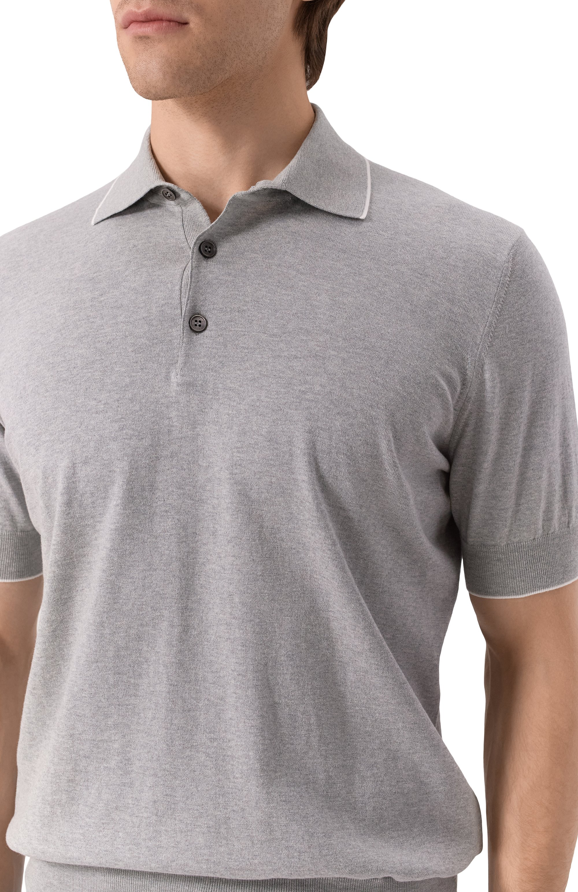 Хлопковое поло BRUNELLO CUCINELLI, арт. M29805205, фото 5