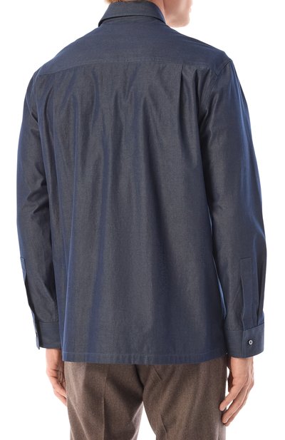 Хлопковая рубашка ZILLI, арт. SP0F01M010145006U, фото 4