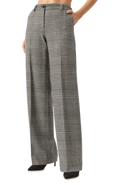 Брюки из шерсти и кашемира DOLCE & GABBANA серого цвета по цене 151000 руб., арт. FTC31T/FQ2MV, фото 3 Брюки из шерсти и кашемира DOLCE & GABBANA, арт. FTC31T/FQ2MV, фото 3