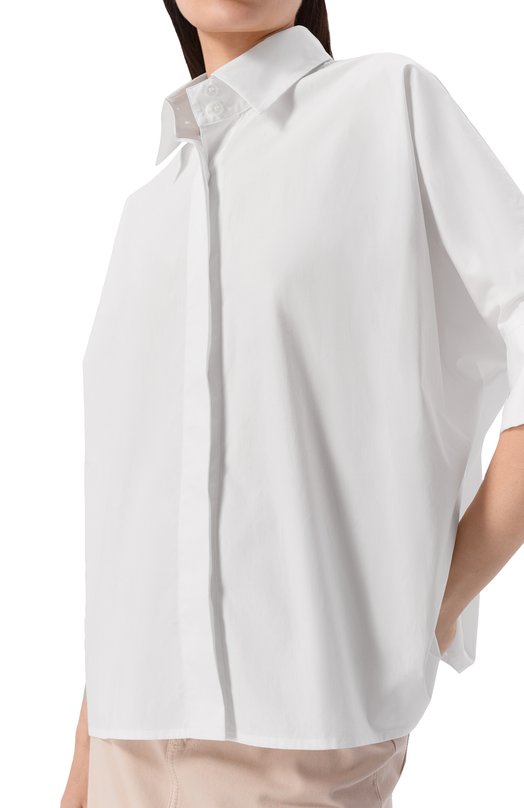 Хлопковая рубашка Lorena Antoniazzi P2651CA26A/4222 Белый  P2651CA26A/4222 Фото 5