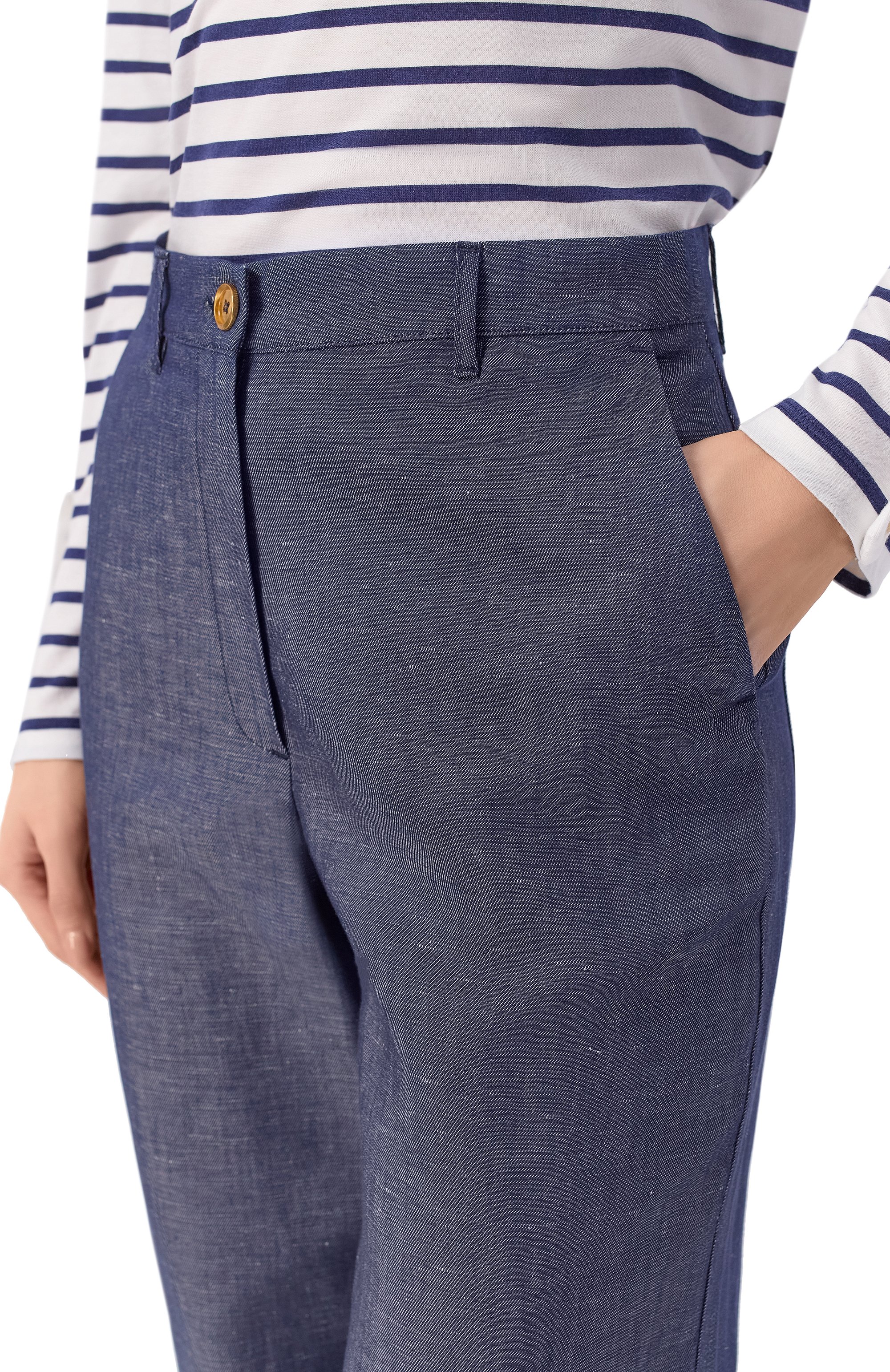 Брюки из хлопка и льна GRAN SASSO, арт. 76280/60500, фото 5