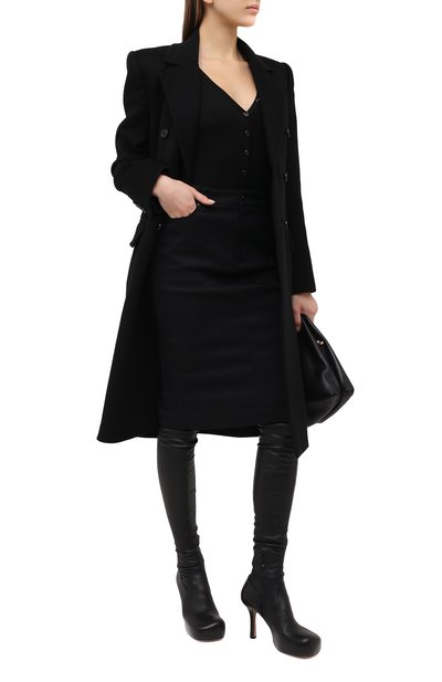 Хлопковое боди DSQUARED2 черного цвета по цене 19400 руб., арт. D8F0B3310, фото 2 Хлопковое боди DSQUARED2, арт. D8F0B3310, фото 2