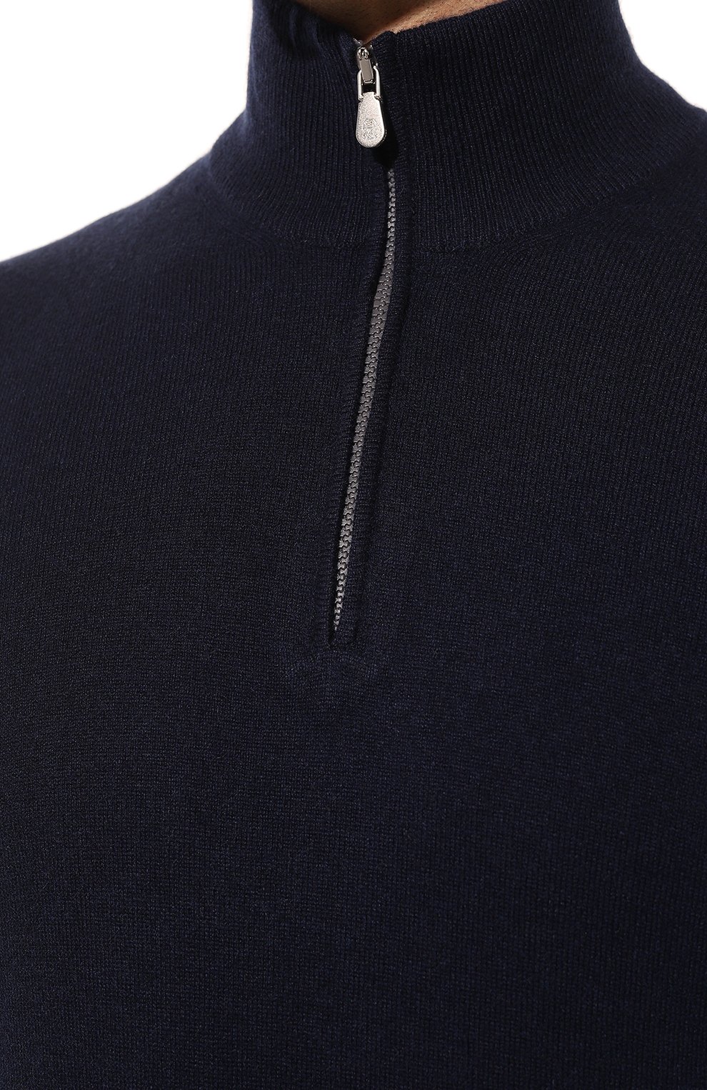 Кашемировый джемпер BRUNELLO CUCINELLI темно-синего цвета по цене 175000 руб., арт. M2200B2212, фото 5 Кашемировый джемпер BRUNELLO CUCINELLI, арт. M2200B2212, фото 5