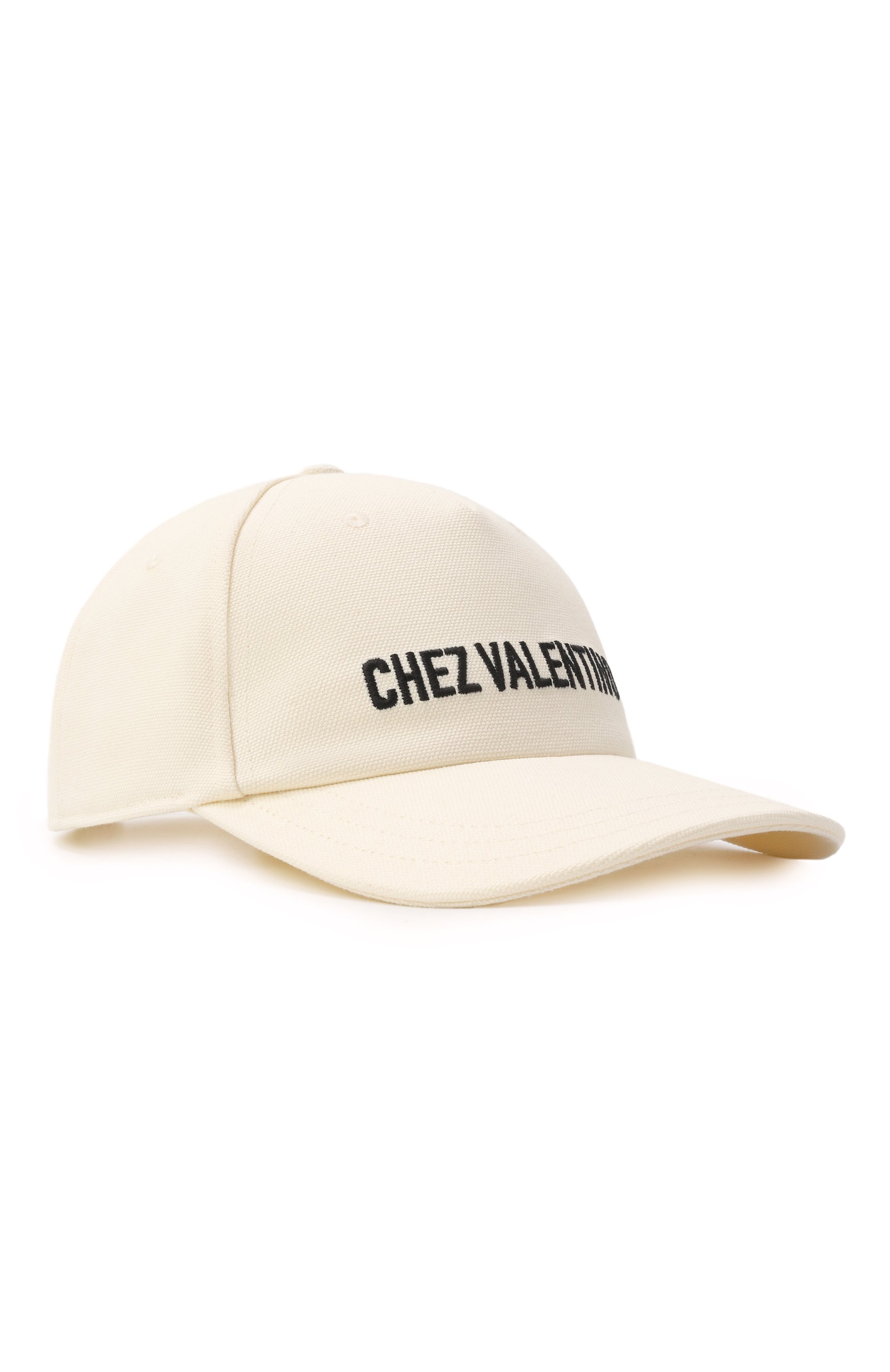 Хлопковая бейсболка VALENTINO кремового цвета по цене 45300 руб., арт. 6W2HDA41/FVH, фото 1 Хлопковая бейсболка VALENTINO, арт. 6W2HDA41/FVH, фото 1