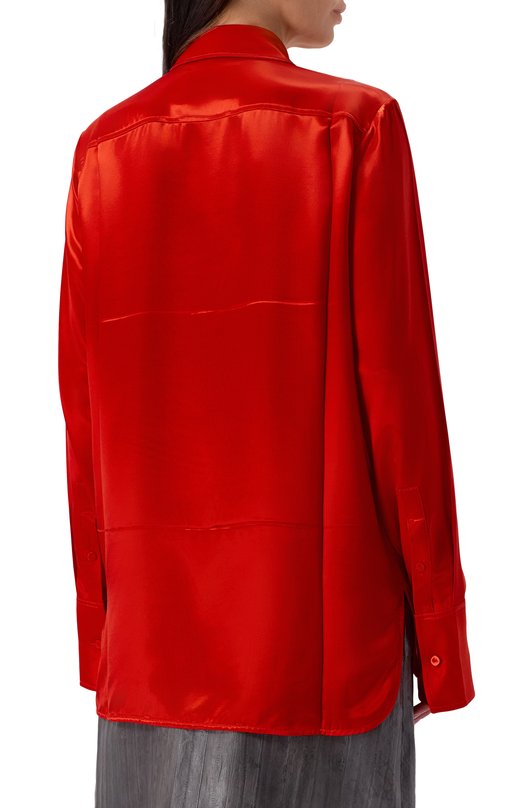 Атласная блузка Jil Sander J03DL0183-J66147 Красный  J03DL0183-J66147 Фото 4