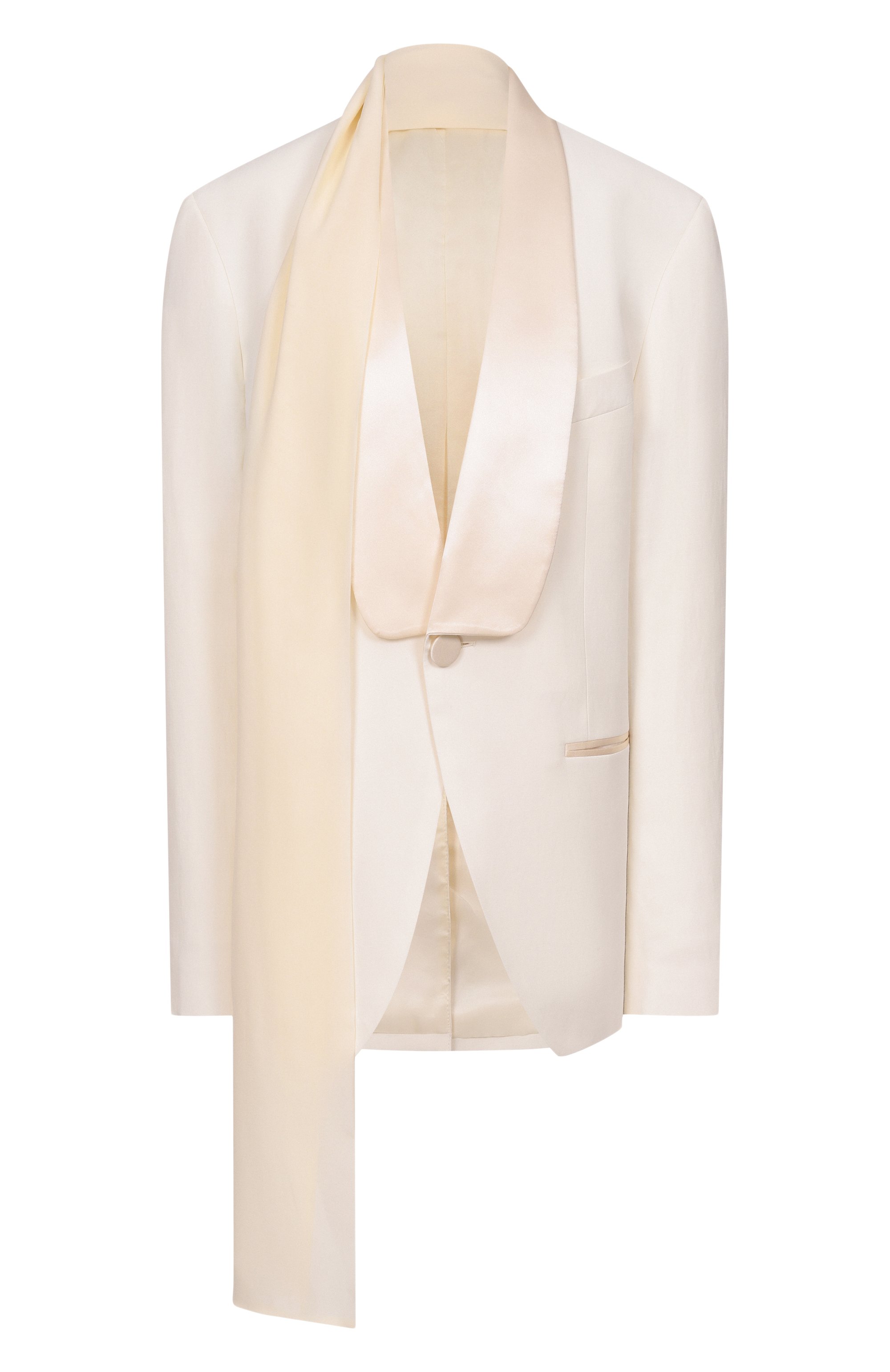 Жакет из вискозы и льна ARMARIUM кремового цвета по цене 278000 руб., арт. ARMFWB015/V016, фото 1 Жакет из вискозы и льна ARMARIUM, арт. ARMFWB015/V016, фото 1