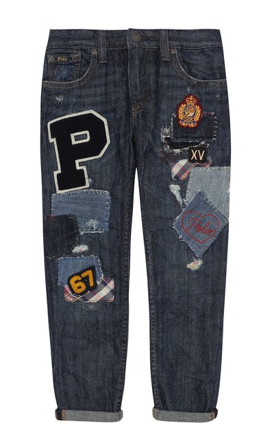 Джинсы с декоративными потертостями и аппликациями POLO RALPH LAUREN, арт. 312670896, фото 1