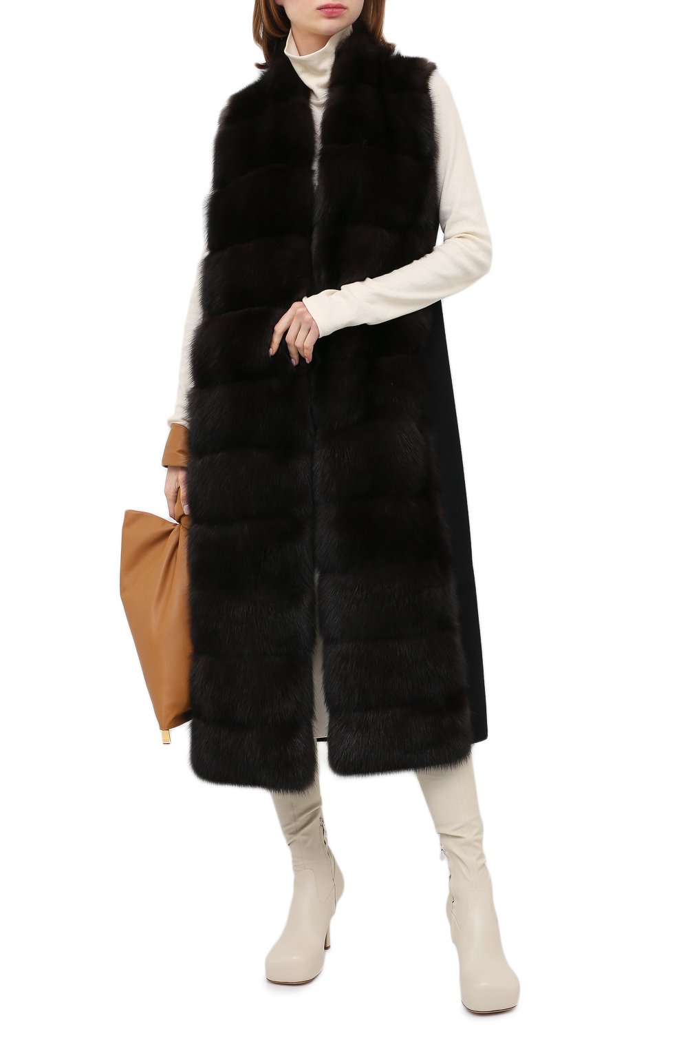 Жилет из меха соболя MANZONI24, арт. 20M769-ZDB1/EXTRADARK/BLACK/38-46, фото 2