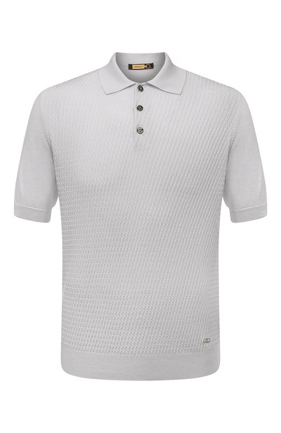 Мужская поло из хлопка и шелка ZILLI, арт. MBZ-PB238-ALL01/MC01