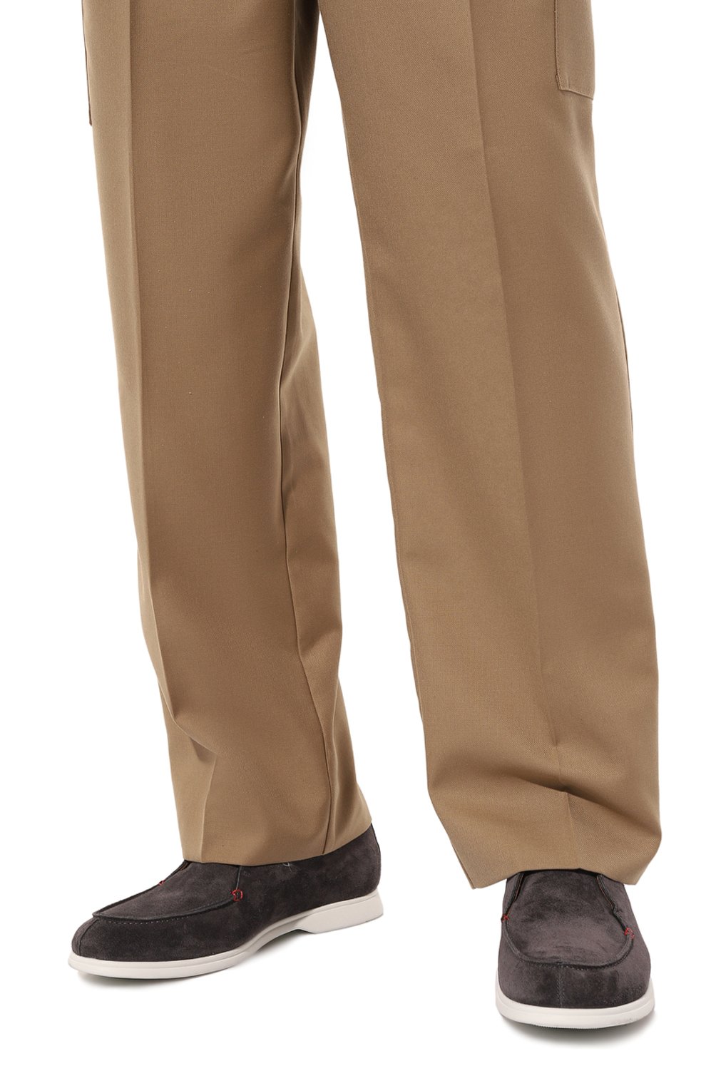 Замшевые лоферы KITON серого цвета по цене 111000 руб., арт. USSA086N00977, фото 3 Замшевые лоферы KITON, арт. USSA086N00977, фото 3