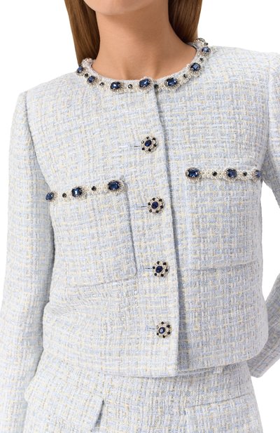 Твидовый жакет SELF-PORTRAIT, арт. SS25008JBL, фото 5