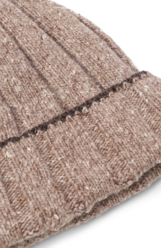 Кашемировая шапка Brunello Cucinelli MRN91399 Бежевый  MRN91399 Фото 3