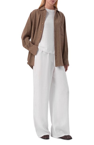 Льняные брюки LORO PIANA белого цвета по цене 146500 руб., арт. FAP3842, фото 2 Льняные брюки LORO PIANA, арт. FAP3842, фото 2