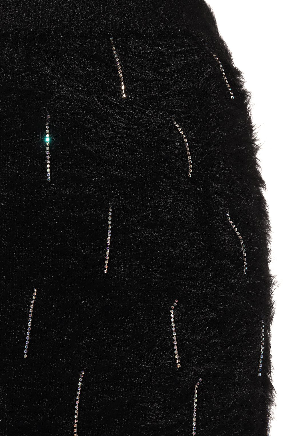 Юбка с отделкой стразами DAVID KOMA черного цвета по цене 55100 руб., арт. PF24DKKN02S, фото 5 Юбка с отделкой стразами DAVID KOMA, арт. PF24DKKN02S, фото 5