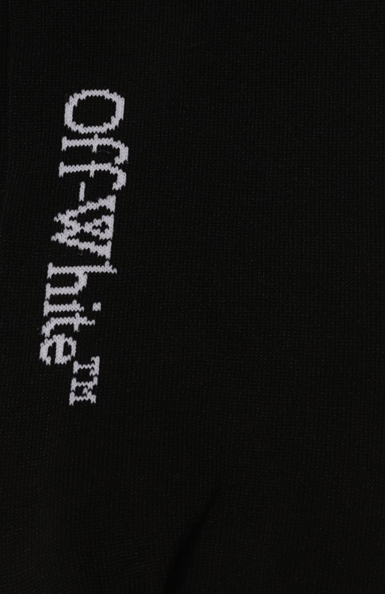 Мужские хлопковые носки OFF-WHITE черного цвета, арт. 0MRA084C99KNI001 | Фото 2 (Материал спла�ва: Проставлено; Нос: Не проставлено; Материал внешний: Хлопок; Кросс-КТ: бельё)