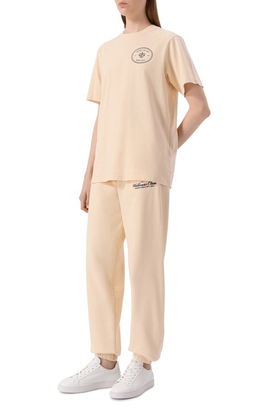 Хлопковая футболка Sporty and Rich T004360666CR01 Кремовый  T004360666CR01 Фото 2