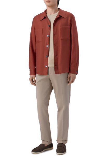 Льняная рубашка BOSS CAMEL коричневого цвета по цене 119500 руб., арт. 50561406, фото 2 Льняная рубашка BOSS CAMEL, арт. 50561406, фото 2