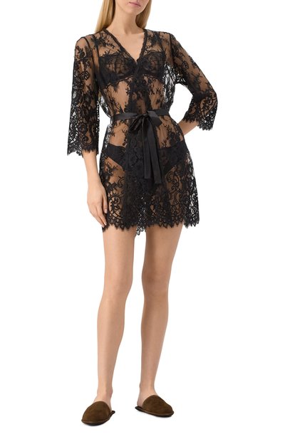 Халат LISE CHARMEL черного цвета по цене 38190 руб., арт. ALJ2035, фото 2 Халат LISE CHARMEL, арт. ALJ2035, фото 2