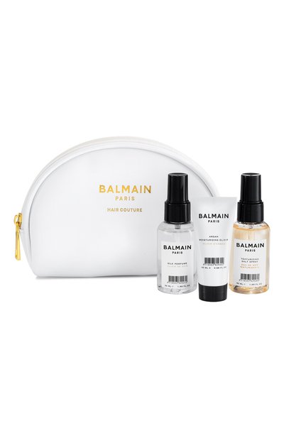Женский белая косметичка со средствами для укладки (2x50+20ml) BALMAIN HAIR COUTURE, арт. 8719638149372