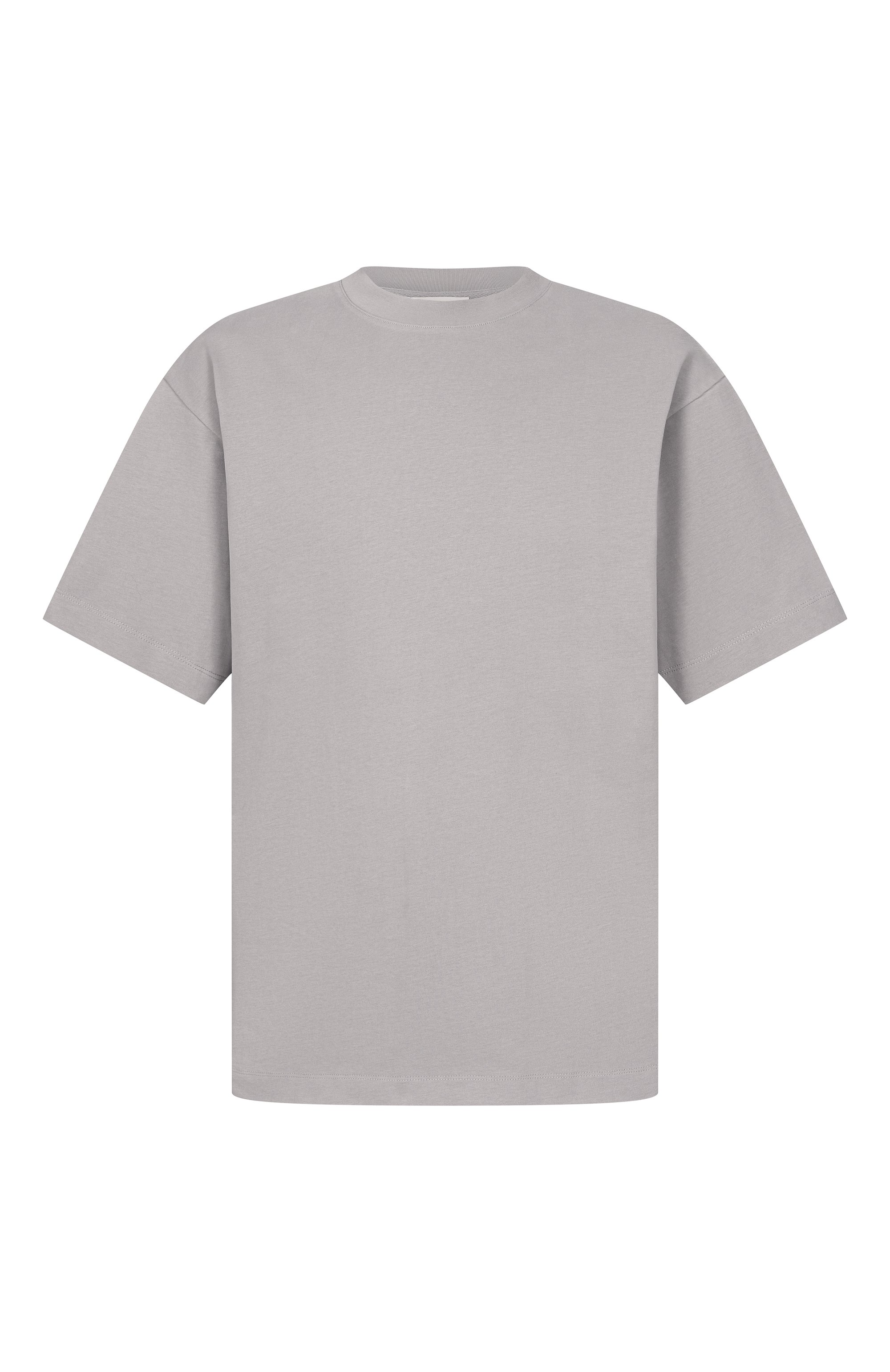 Хлопковая футболка 12 STOREEZ серого цвета по цене 7800 руб., арт. 136245, фото 1 Хлопковая футболка 12 STOREEZ, арт. 136245, фото 1