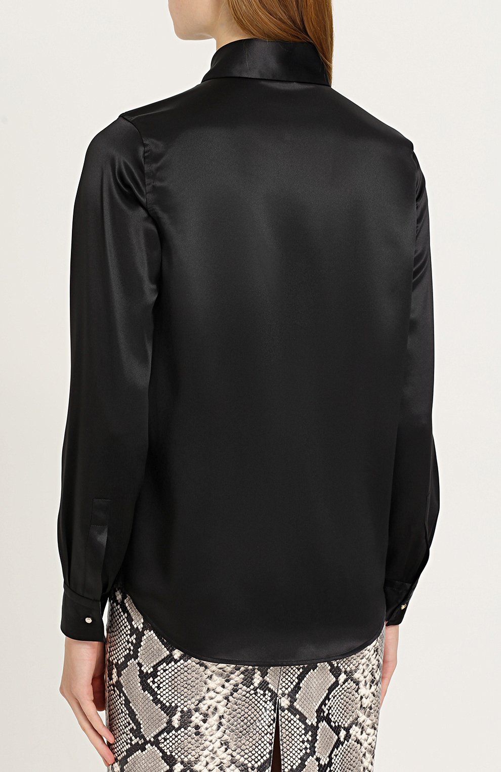 Шелковая блуза прямого кроя ROBERTO CAVALLI, арт. FQT706/SE001, фото 4