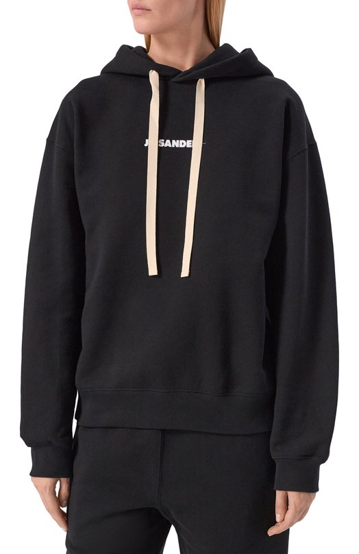 Хлопковое худи Jil Sander J40GU0123/J20039 Чёрный  J40GU0123/J20039 Фото 3