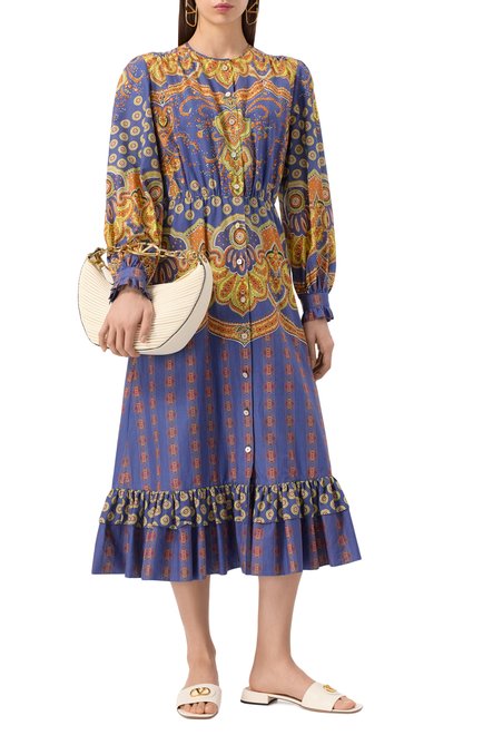 Женские кожаные шлепанцы vlogo signature VALENTINO кремвого цвета, арт. 6W2S0LT0/DSH | Фото 2 (Материал внешний: Натуральная кожа; Каблук высота: Низкий; Материал сплава: Проставлено; Подошва: Плоская; Драгоценные камни: Проставлено; Материал внутренний: Натуральная кожа)