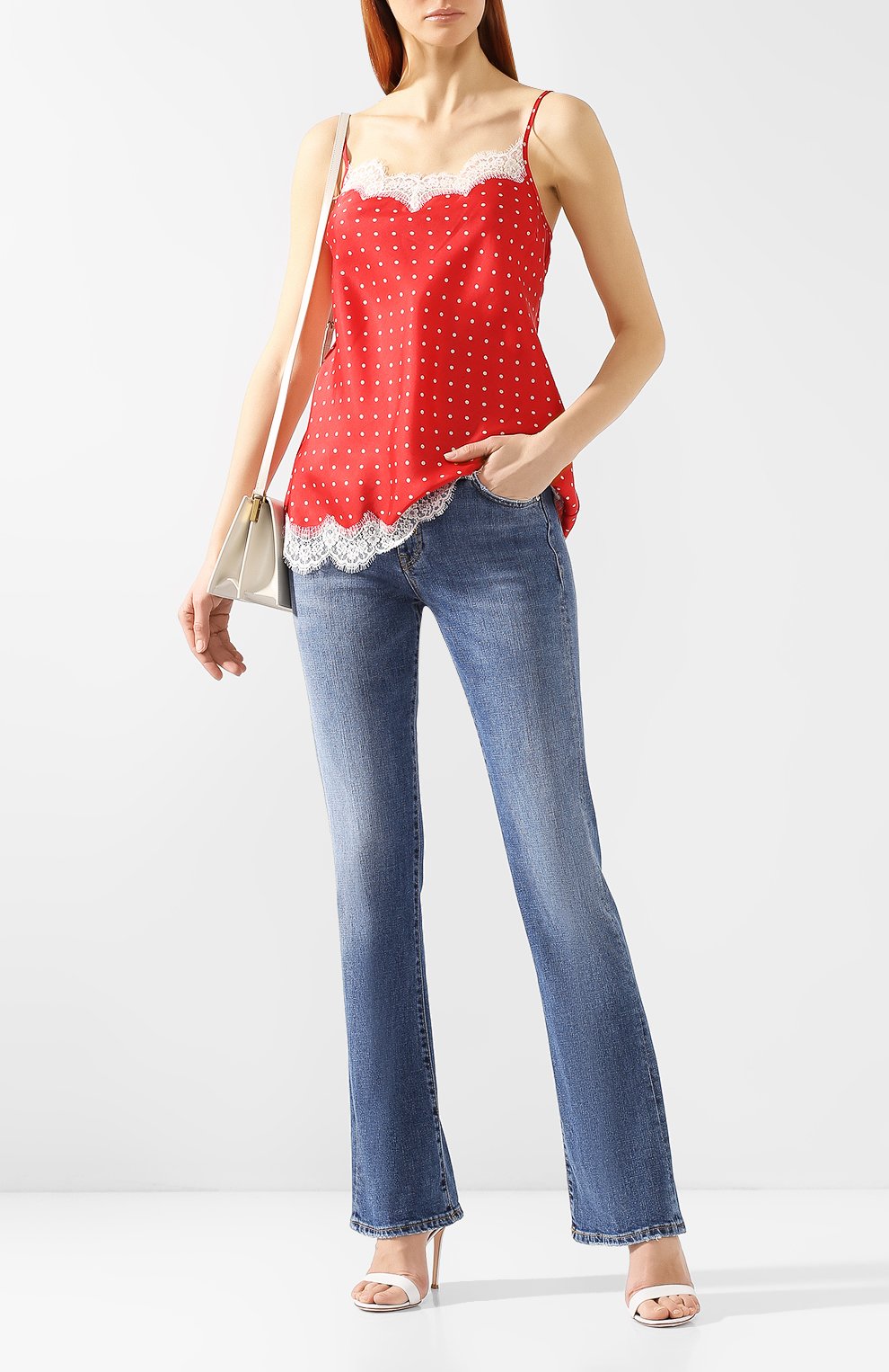 Расклешенные джинсы TWO WOMEN IN THE WORLD синего цвета по цене 22600 руб., арт. VIVIANA/UVYJ6, фото 2 Расклешенные джинсы TWO WOMEN IN THE WORLD, арт. VIVIANA/UVYJ6, фото 2