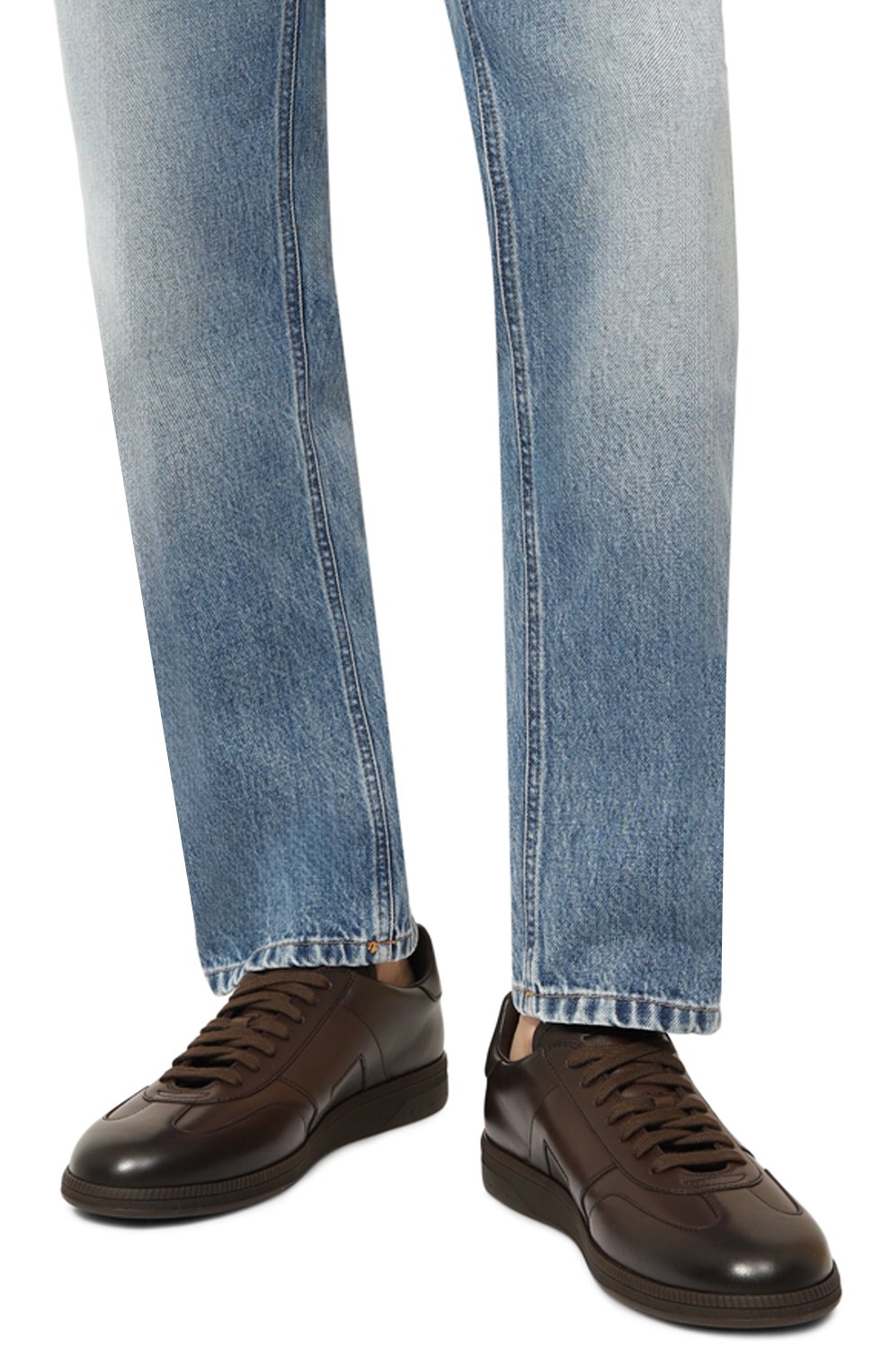 Кожаные кеды dbs-olympic SANTONI, арт. MBPG22031DKTTCVL, фото 3