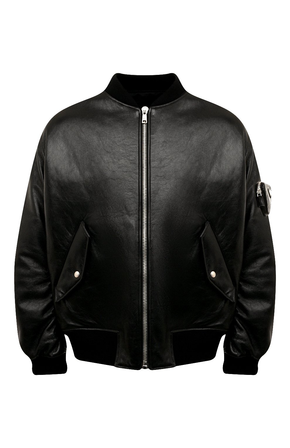 Кожаный бомбер PRADA, арт. UPW399-1ZFE-F0002, фото 1