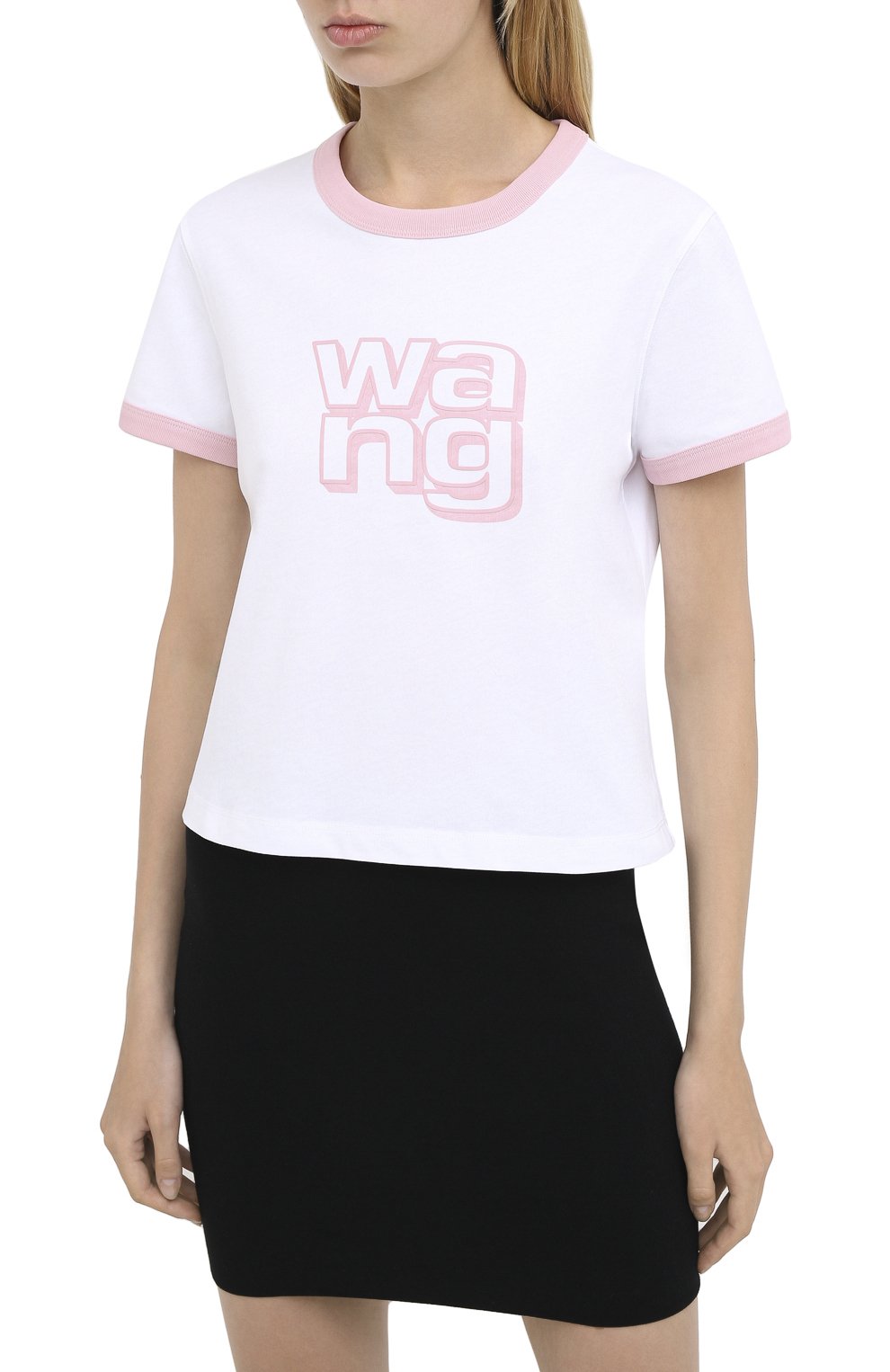 Хлопковая футболка ALEXANDERWANG.T розового цвета по цене 15500 руб., арт. 4CC2201125, фото 3 Хлопковая футболка ALEXANDERWANG.T, арт. 4CC2201125, фото 3