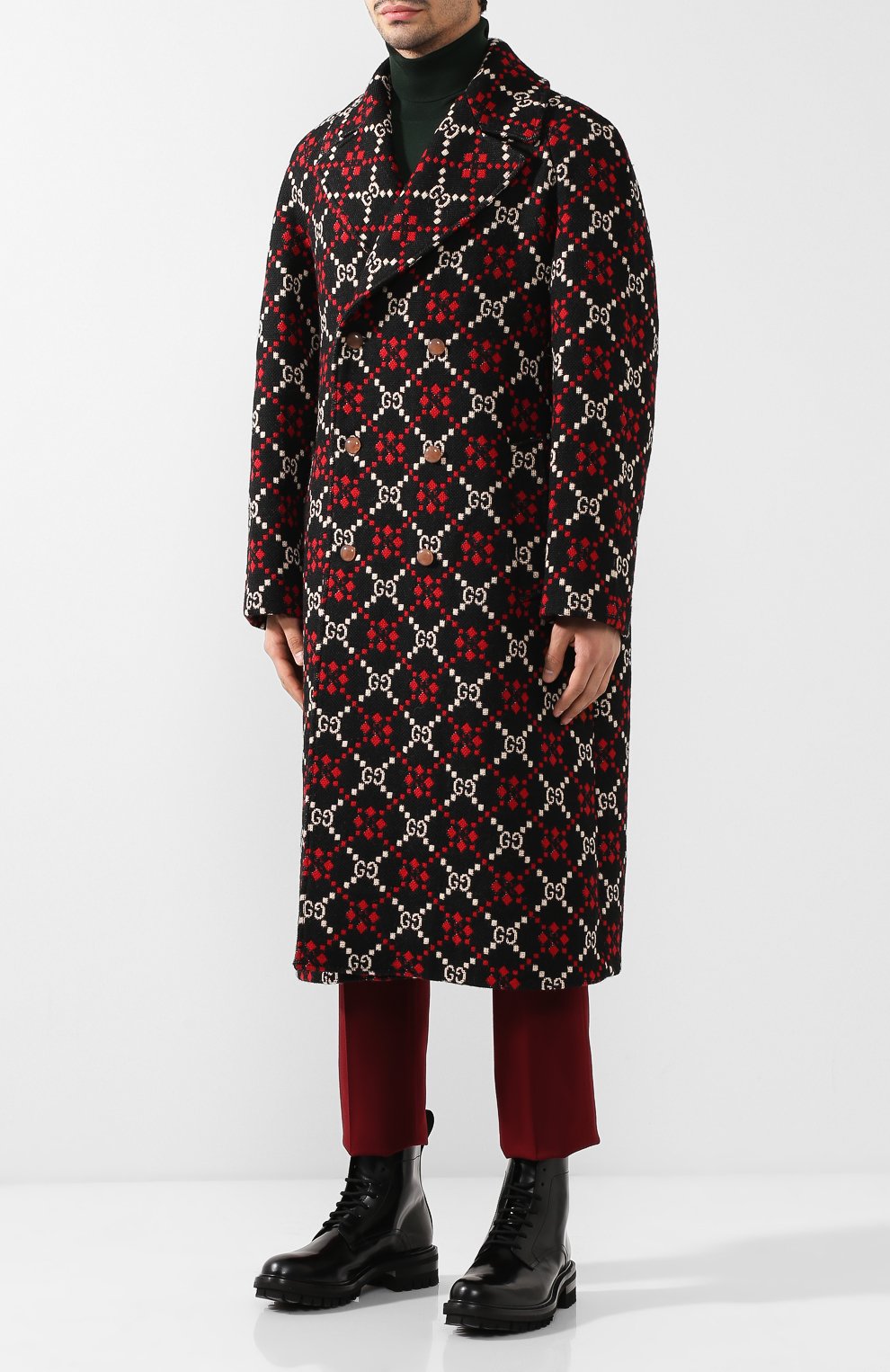 Шерстяное пальто GUCCI, арт. 535769/Z507M, фото 3