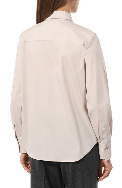 Хлопковая рубашка BRUNELLO CUCINELLI, арт. M0091B1367, фото 4