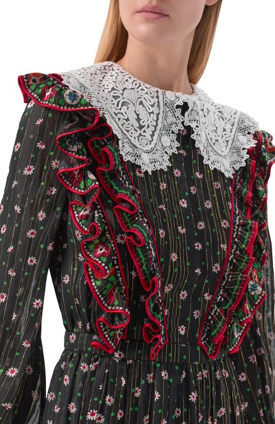 Шелковое платье VALENTINO черного цвета по цене 1070000 руб., арт. 8B3VAGW0/9T3, фото 4 Шелковое платье VALENTINO, арт. 8B3VAGW0/9T3, фото 4