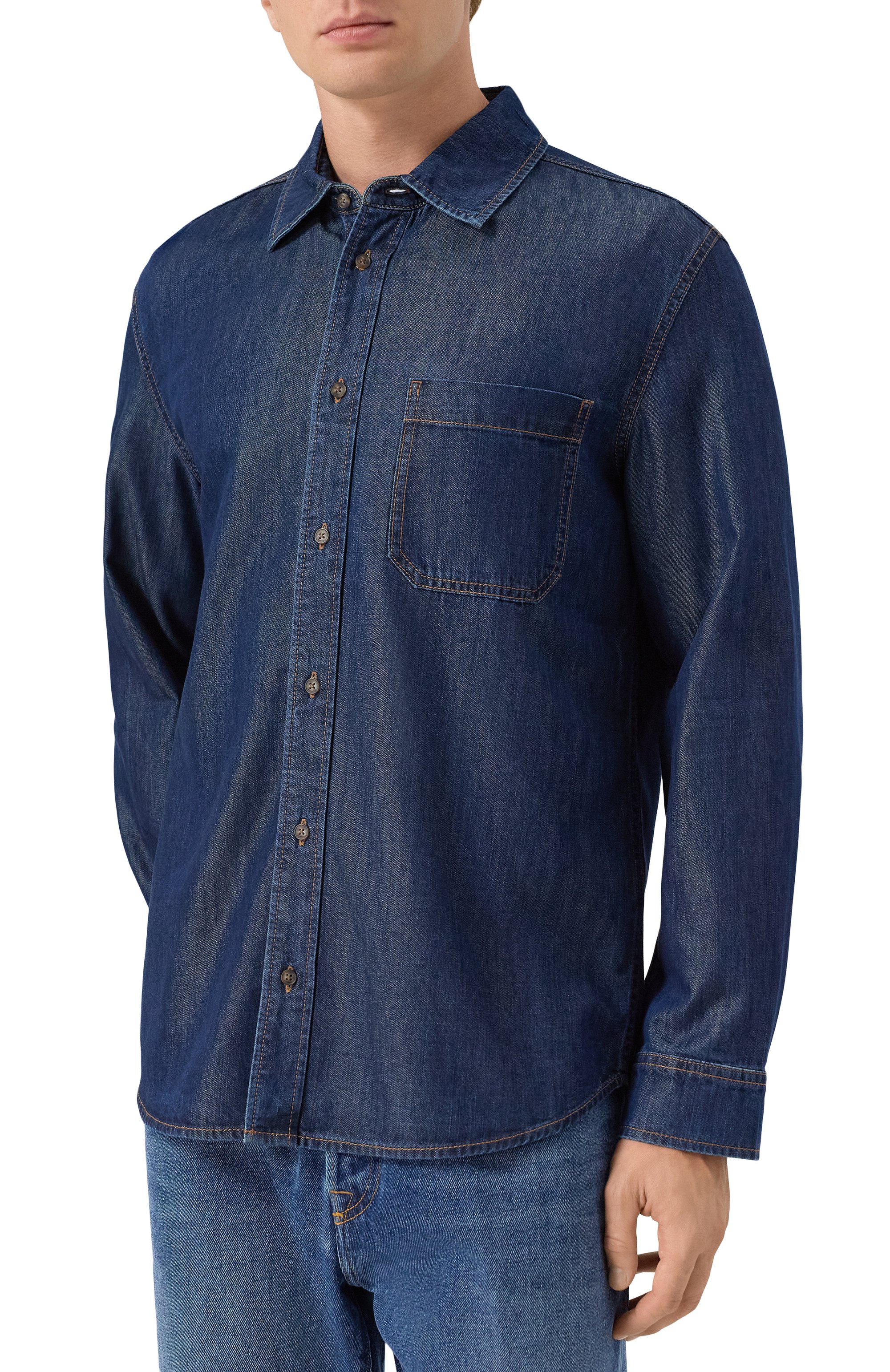 Джинсовая рубашка 12 STOREEZ, арт. 127225, фото 3