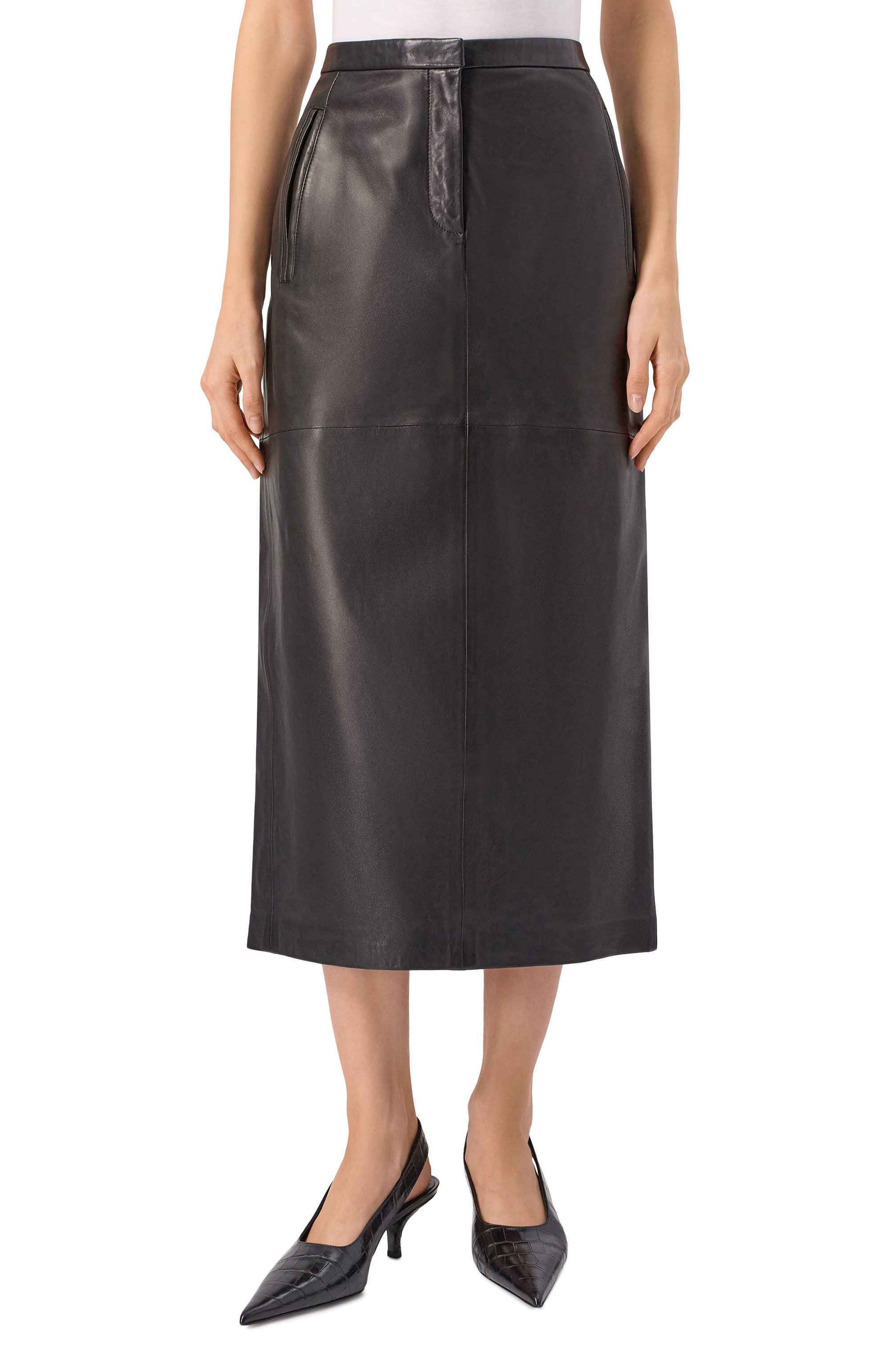 Кожаная юбка 12 STOREEZ, арт. 127842, фото 3