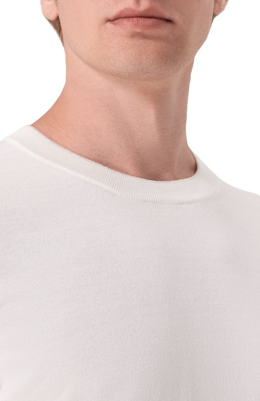 Хлопковый джемпер Brunello Cucinelli M29805200 Белый  M29805200 Фото 5