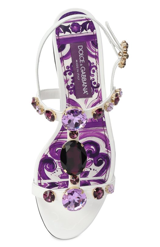 Кожаные сандалии Bianca Dolce & Gabbana CQ0601/AT848 Белый  CQ0601/AT848 Фото 6