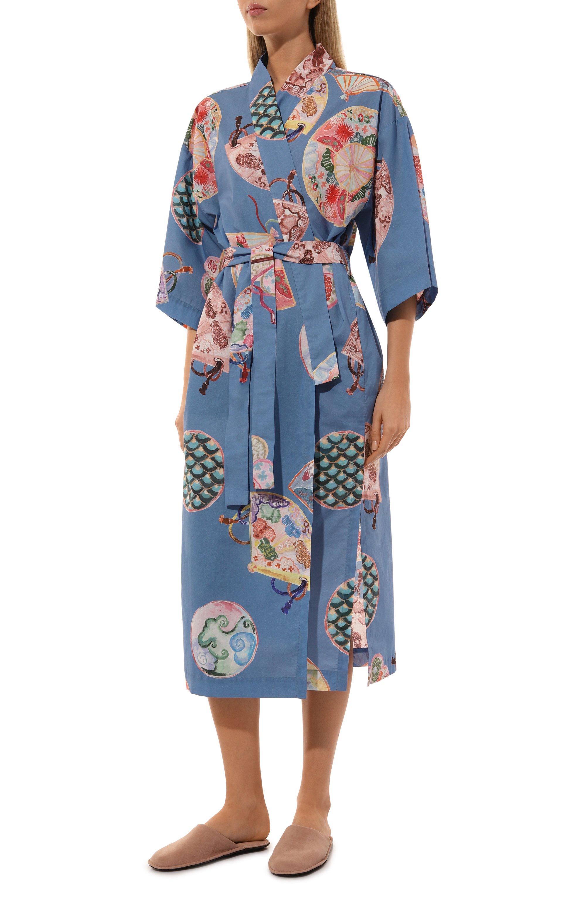 Хлопковый халат ANY WOWZERS, арт. ROBE01-MAXI-TBLU, фото 3