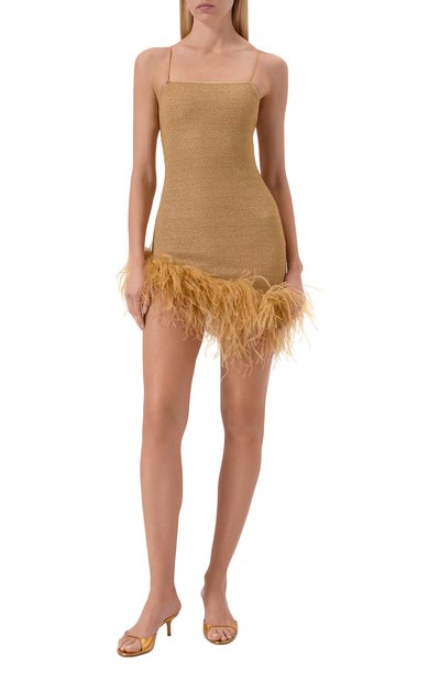 Платье с отделкой перьями OSEREE, арт. LPDS261/LUREX PLUMAGE, фото 2