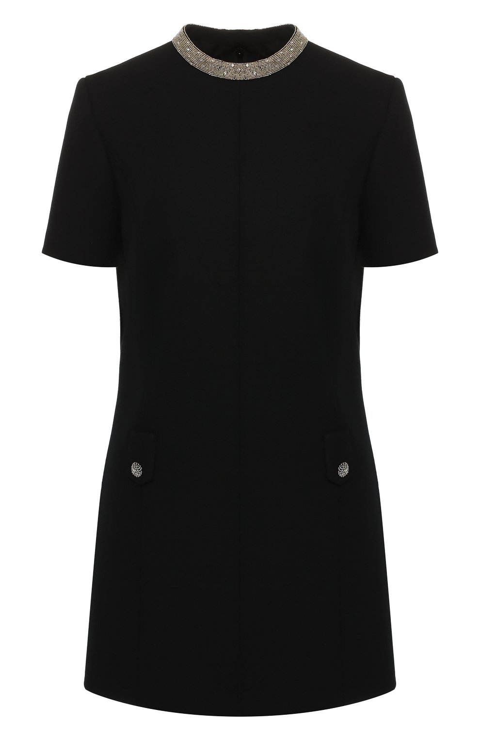 Шерстяное платье SAINT LAURENT черного цвета по цене 314000 руб., арт. 568820/Y791U, фото 1 Шерстяное платье SAINT LAURENT, арт. 568820/Y791U, фото 1