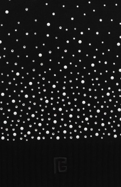 Шарф из вискозы и шерсти BALMAIN черного цвета по цене 31150 руб., арт. BX0C53, фото 3 Шарф из вискозы и шерсти BALMAIN, арт. BX0C53, фото 3