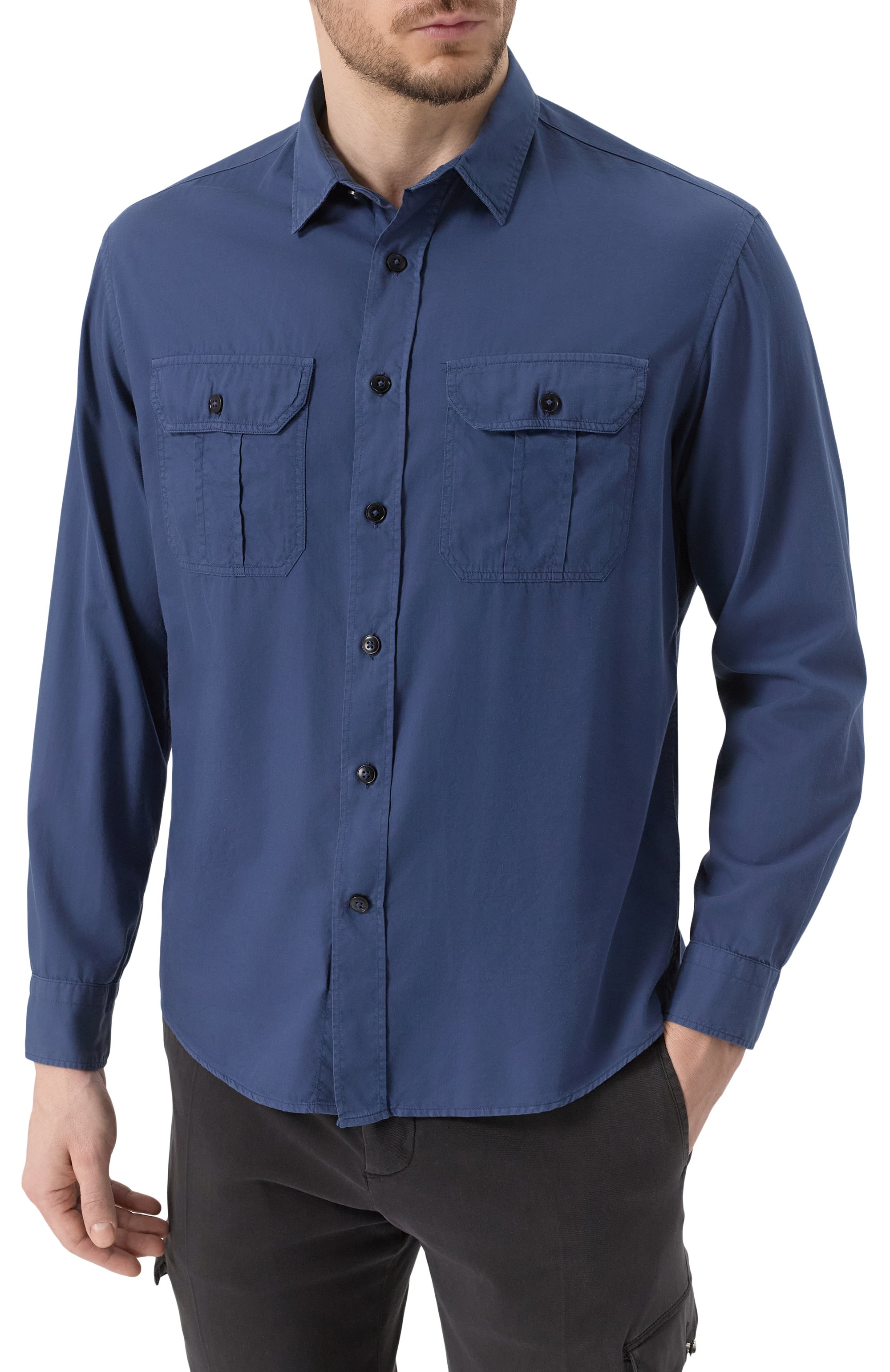 Рубашка из хлопка и лиоцелла CANALI, арт. CSL2067/GM03494, фото 3