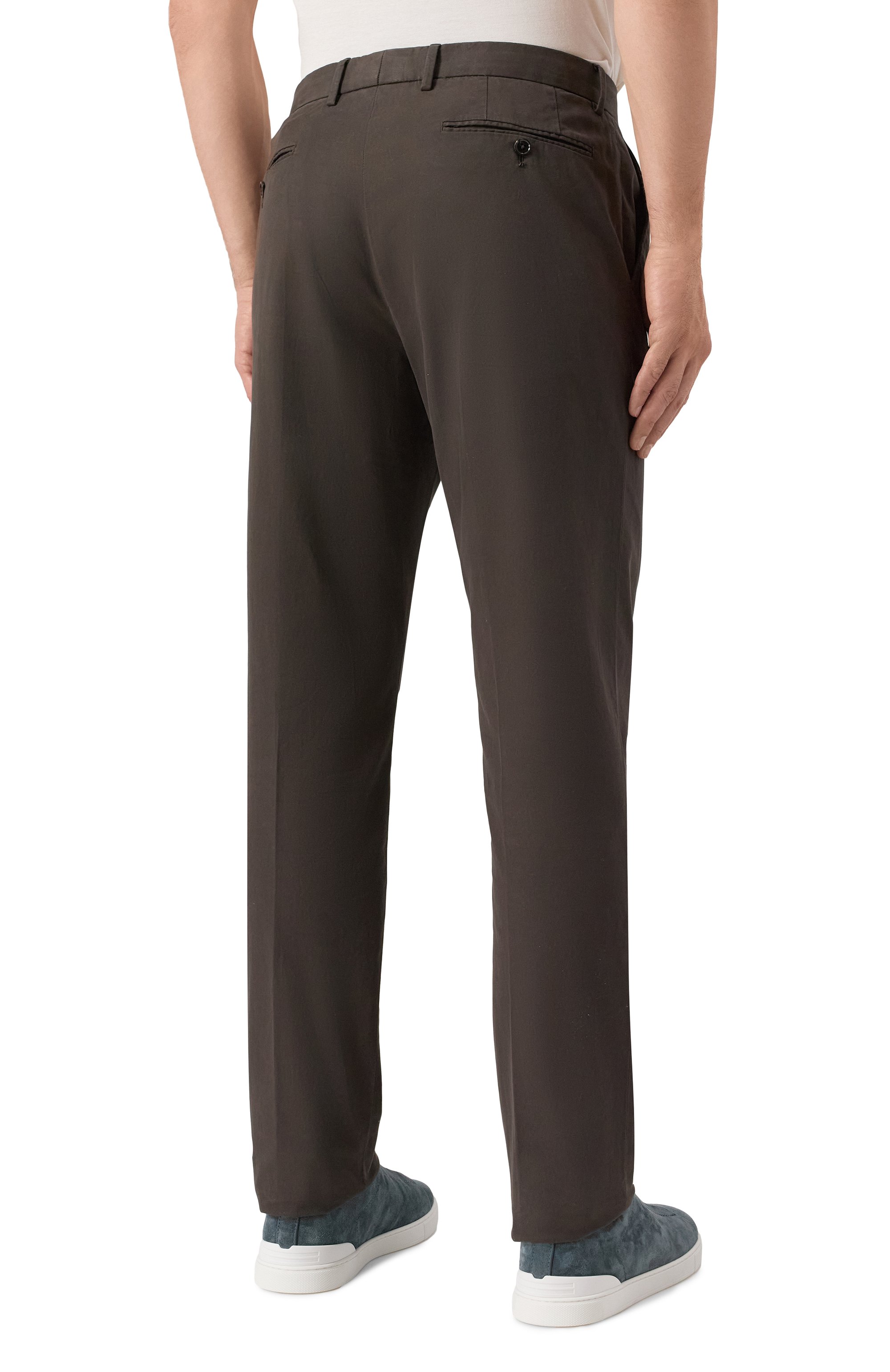 Хлопковые брюки ZEGNA, арт. TR00/UEI17A8/BR0WN, фото 4