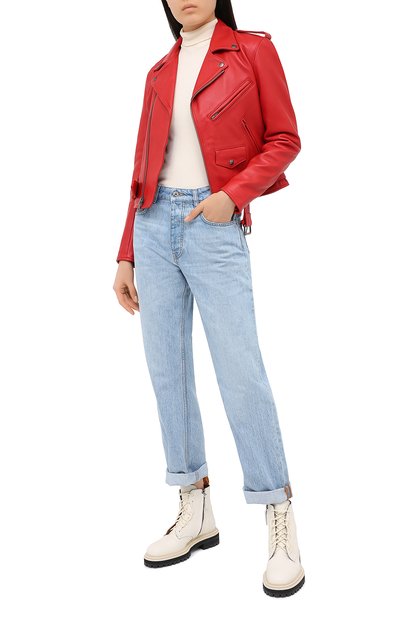 Кожаная куртка POLO RALPH LAUREN красного цвета по цене 75950 руб., арт. 211753241, фото 2 Кожаная куртка POLO RALPH LAUREN, арт. 211753241, фото 2