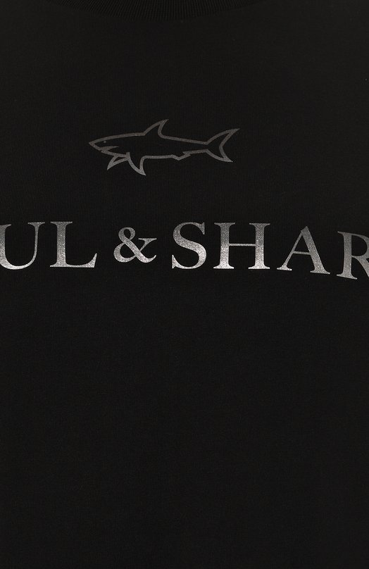 Хлопковая футболка Paul&Shark 14311602 Чёрный  14311602 Фото 5
