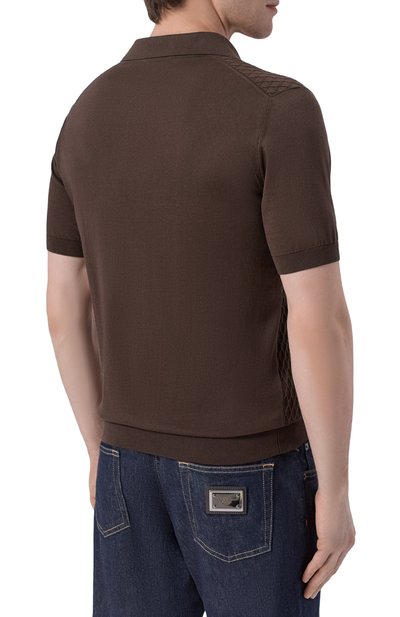 Поло из хлопка и шелка ANDREA CAMPAGNA, арт. SU26ST210-03/FST26, фото 4