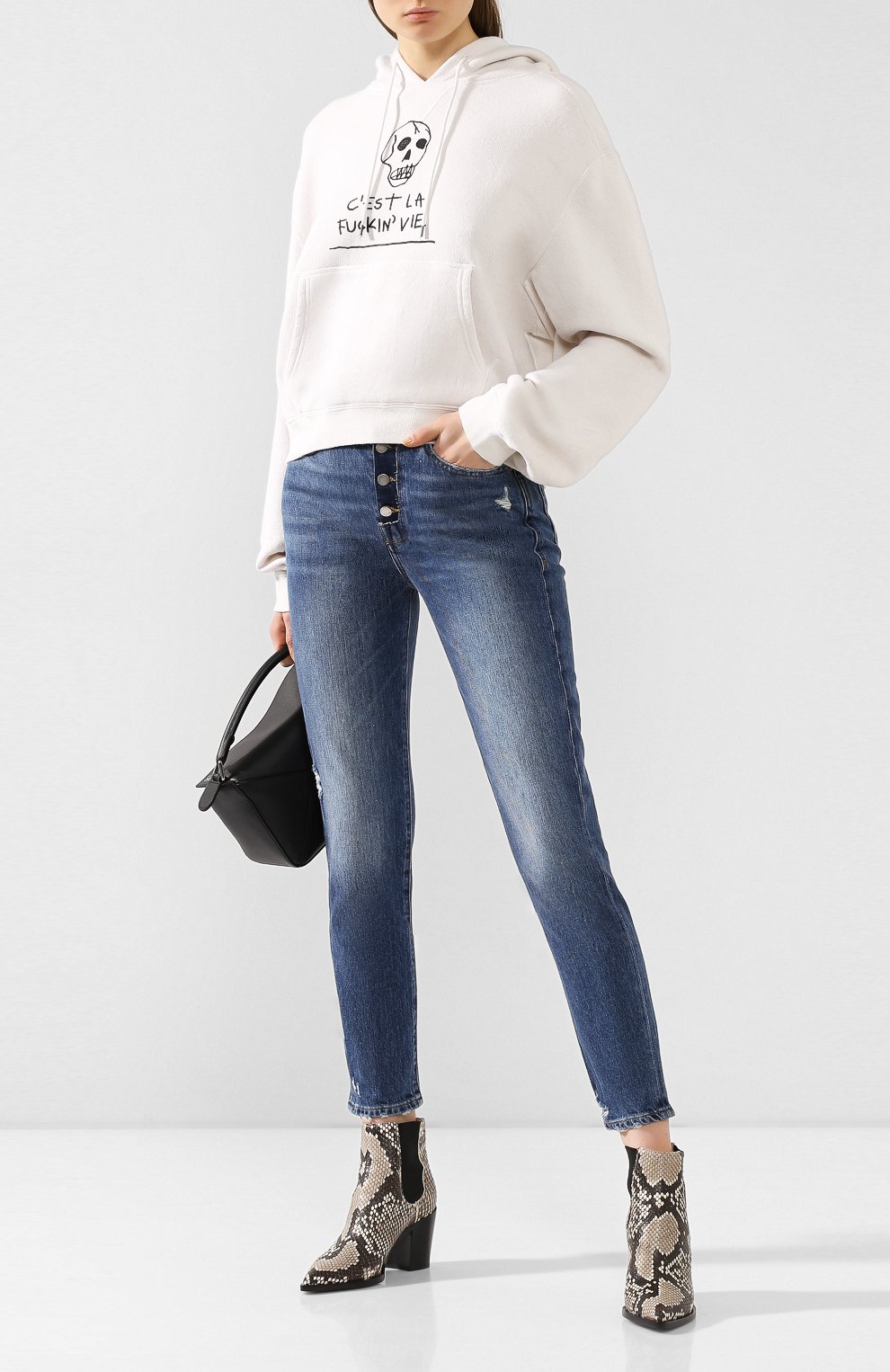 Джинсы FRAME DENIM синего цвета по цене 24400 руб., арт. L0JSK439, фото 2 Джинсы FRAME DENIM, арт. L0JSK439, фото 2